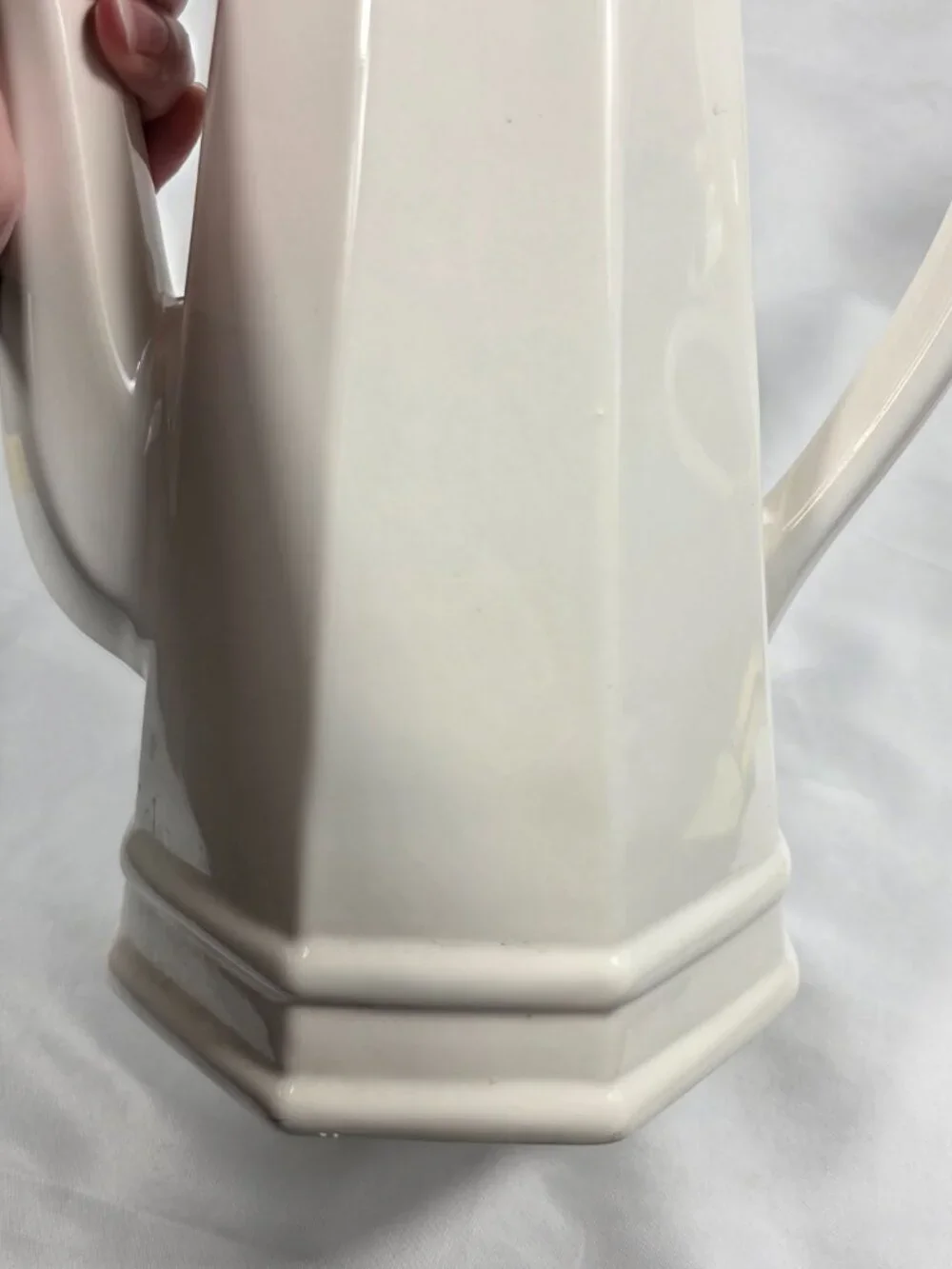 Pfaltzgraff Heritage White Coffee Pot (NO LID) Multisided Made in USA